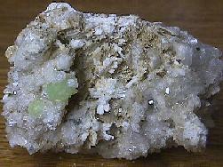 Heulandite, Prehnite, Laumonite and Quartz